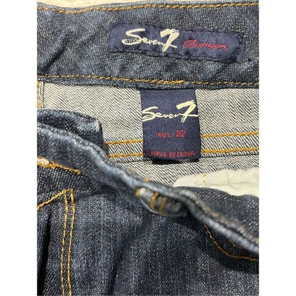 Seven7 Womens Denim Jeans Wide Leg Pants Blue Wash Size 32 - Picture 3 of 8